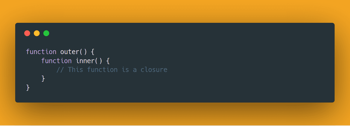 The function named inner is a closure.